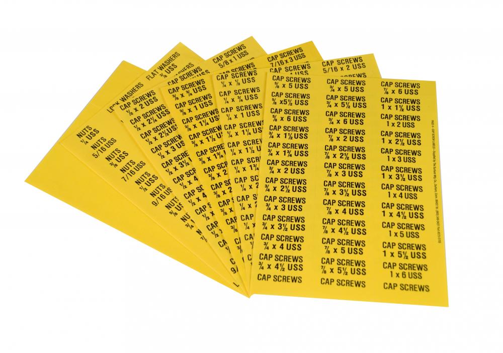 Labels For Bins, Yellow