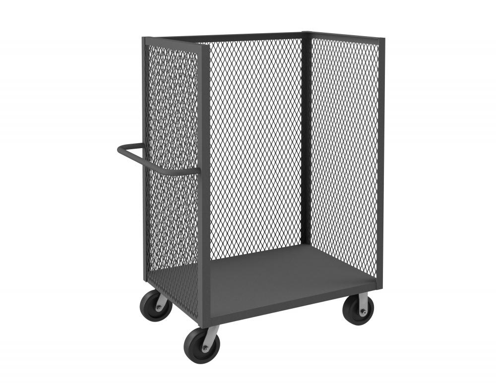 3 Sided Mesh Truck, 3 Shelves, No Handle