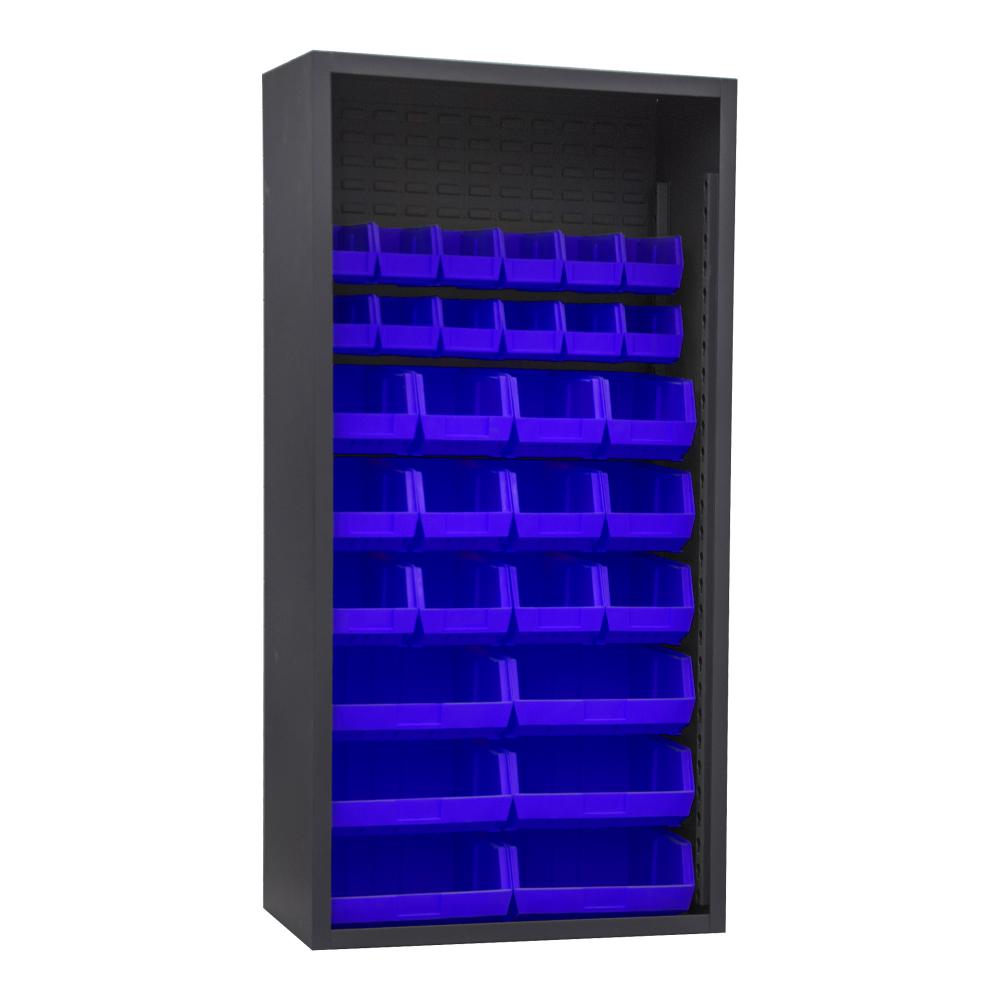 Enclosed Shelving, 30 Yellow Bins Enclosed Shelving, 30 Yellow Bins