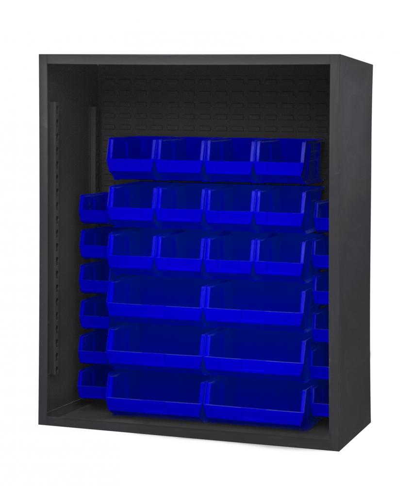Enclosed Shelving, 30 Yellow Bins Enclosed Shelving, 30 Yellow Bins