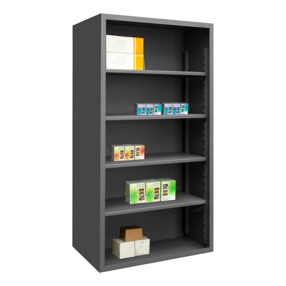 Enclosed Shelving, 72 Red Bins Enclosed Shelving, 72 Red Bins