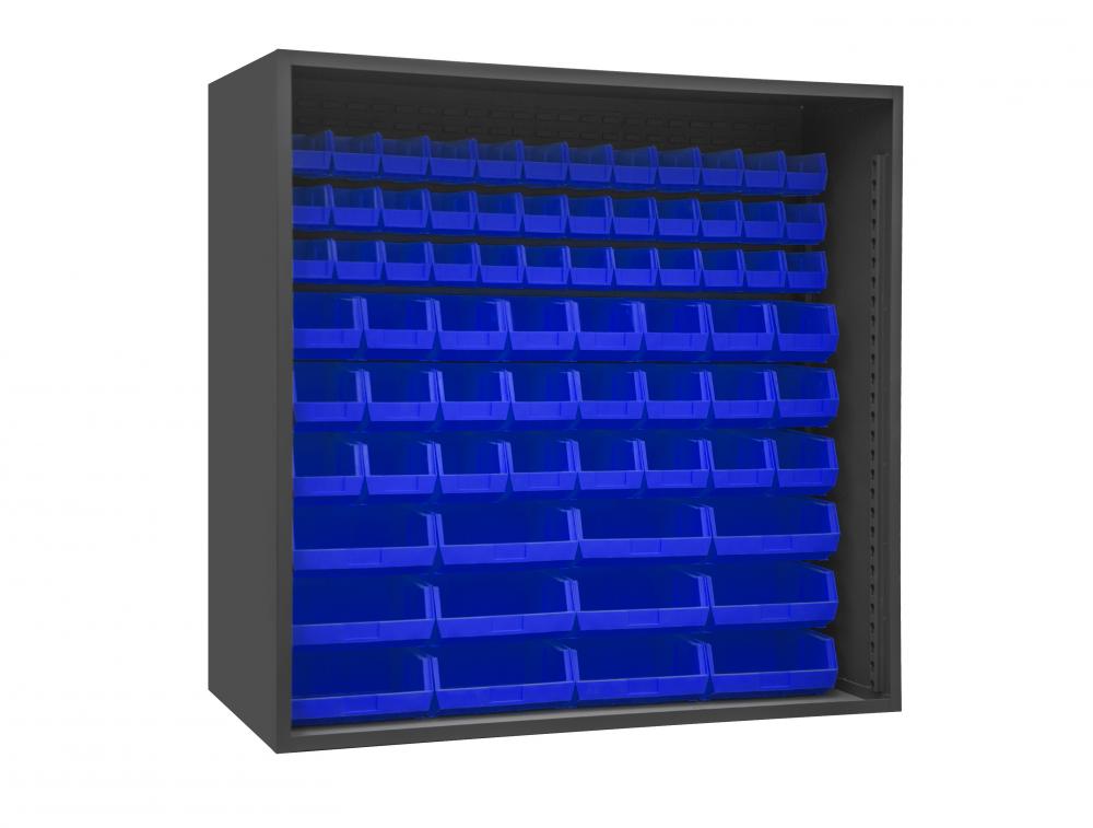 Enclosed Shelving, 72 Yellow Bins Enclosed Shelving, 72 Yellow Bins