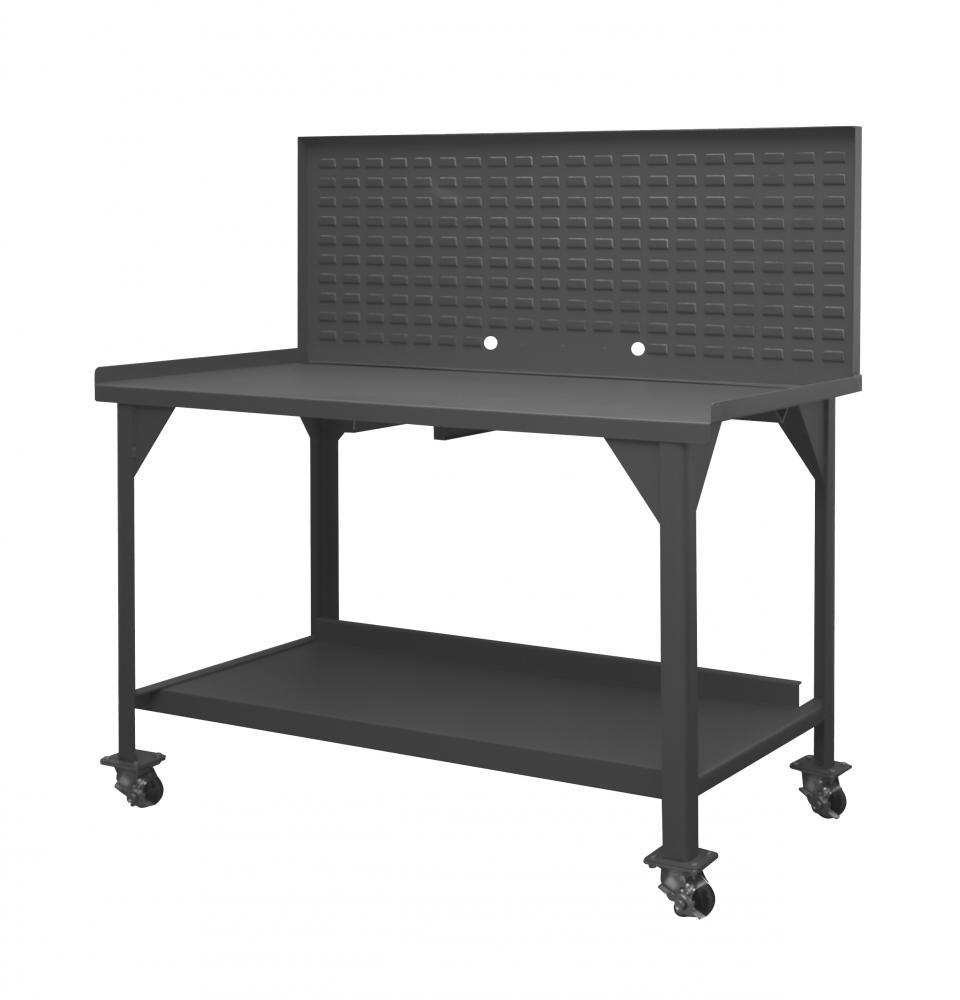 Mobile Workbench, Louvered Panel, 60x36