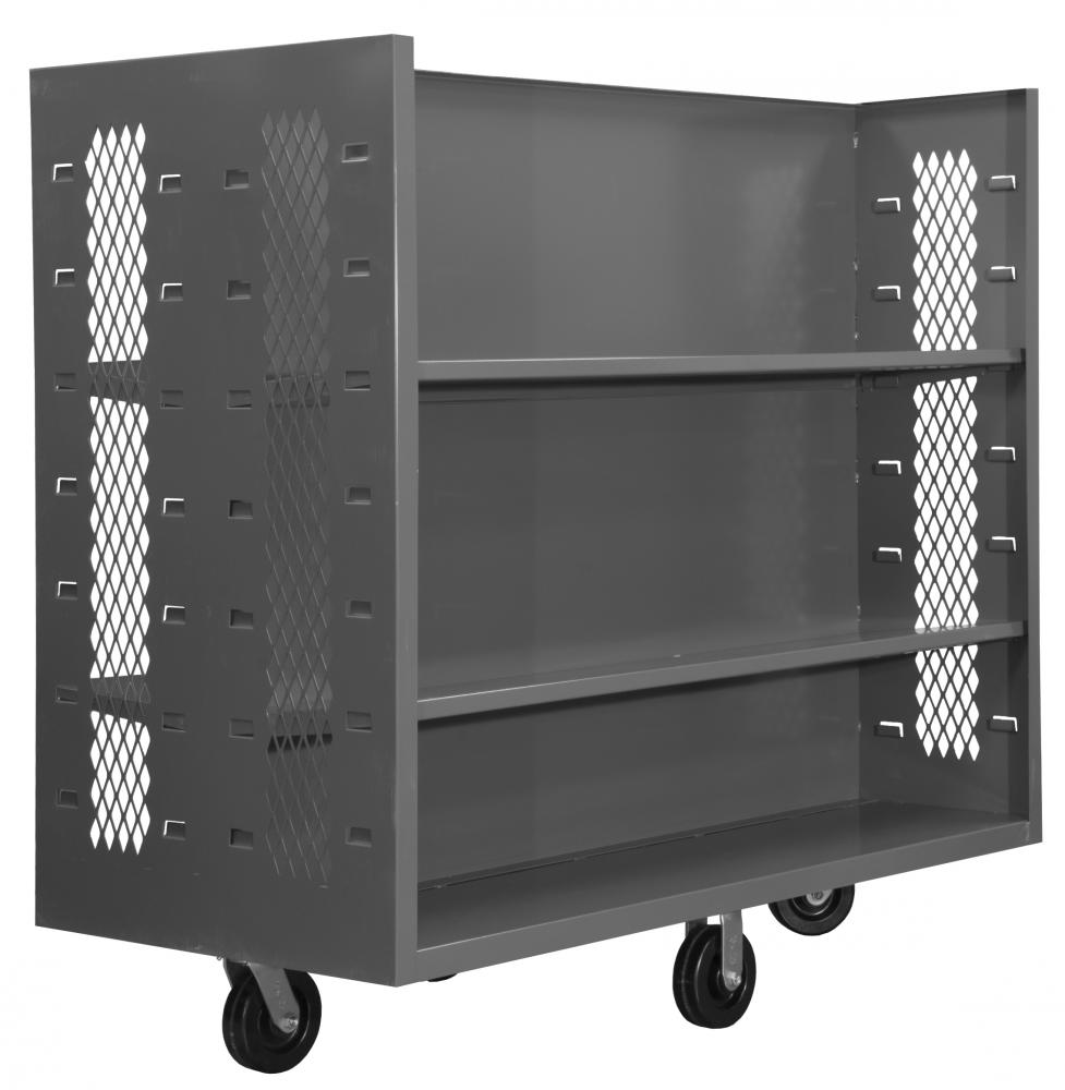 2 Sided Mesh Stock Truck, 3 Shelves 2 Sided Mesh Stock Truck, 3 Shelves