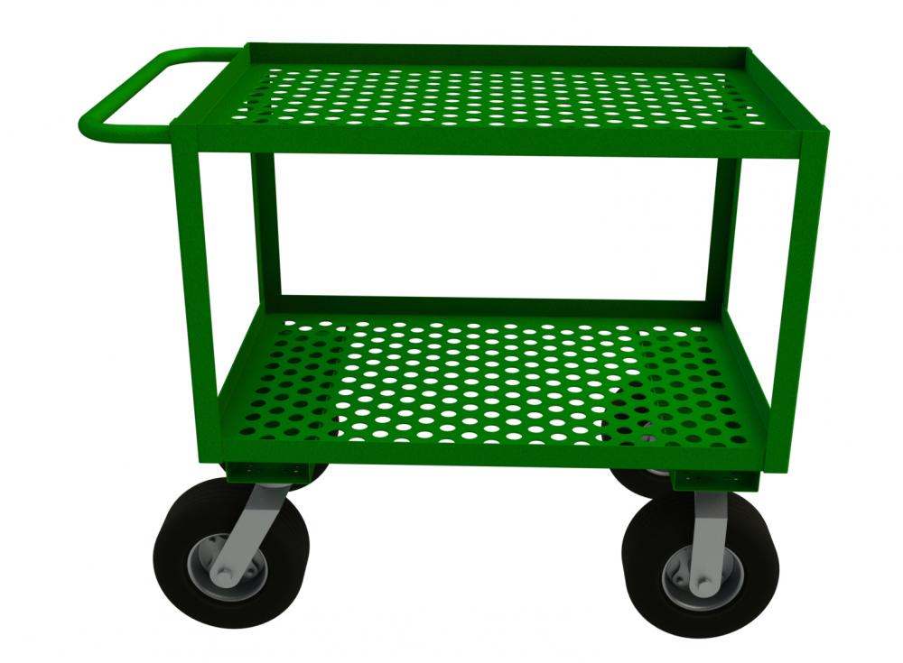 Garden Cart, 2 Perforated Shelves