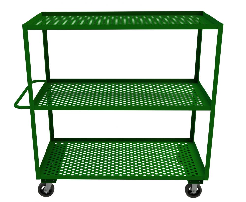 Garden Cart, 3 Perforated Shelves