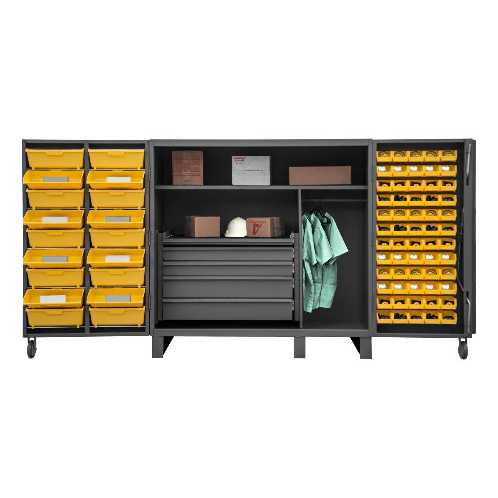 Drawer Cabinet, 2 Shelves, 60 Bins