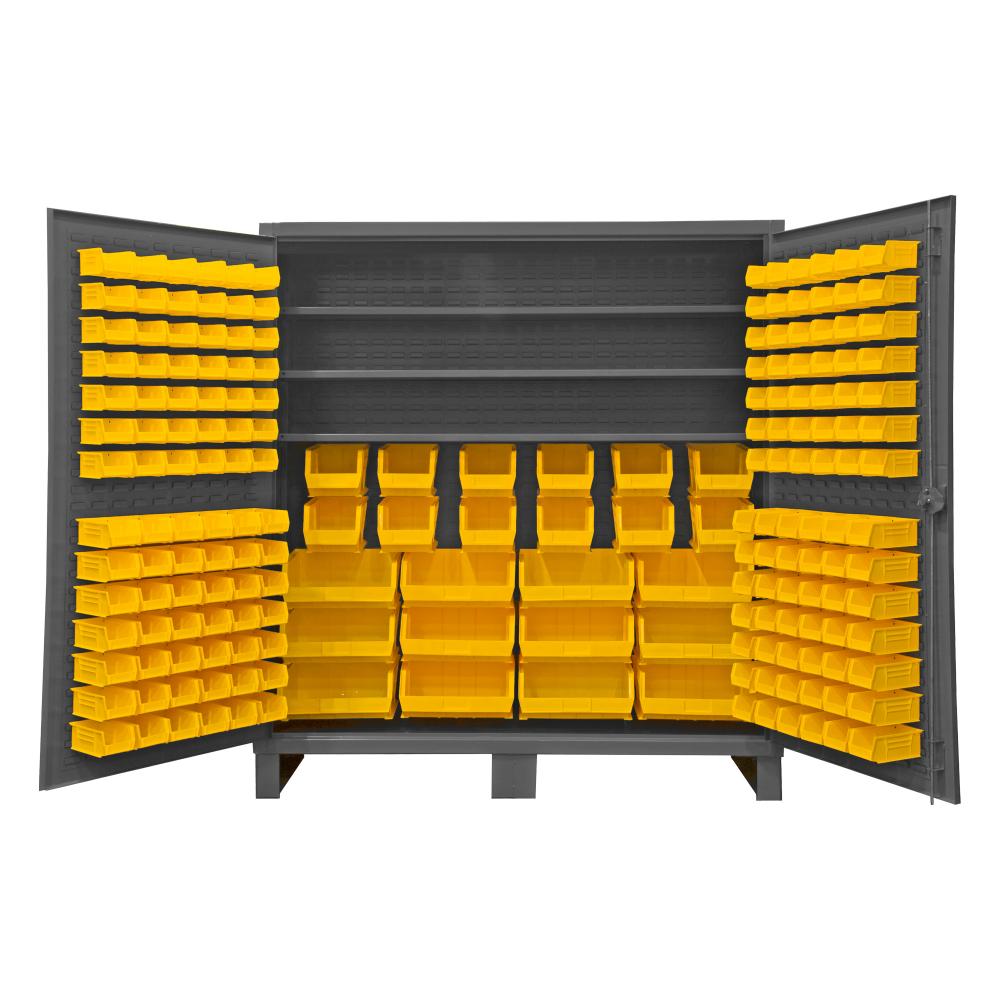 Cabinet, 3 Shelves, 192 Yellow Bins