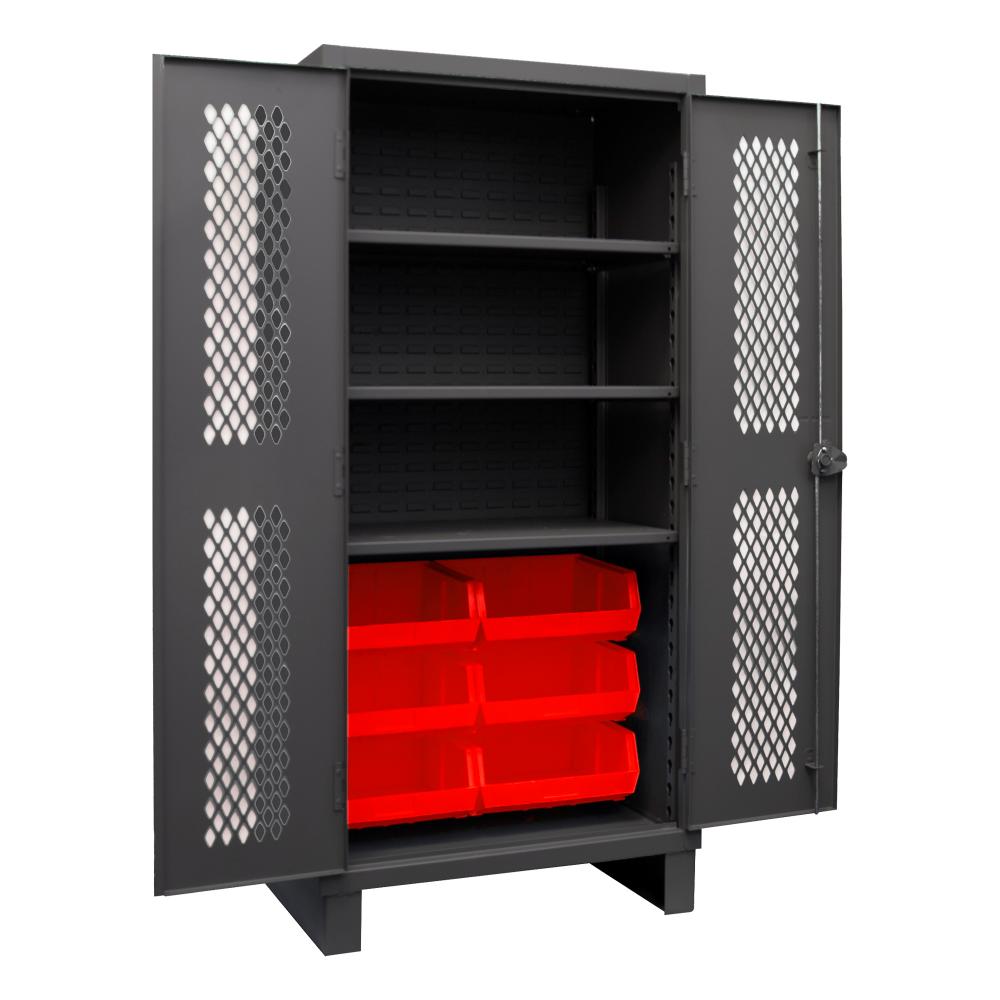 Ventilated Cabinet, 3 Shelves, 6 Bins Ventilated Cabinet, 3 Shelves, 6 Bins
