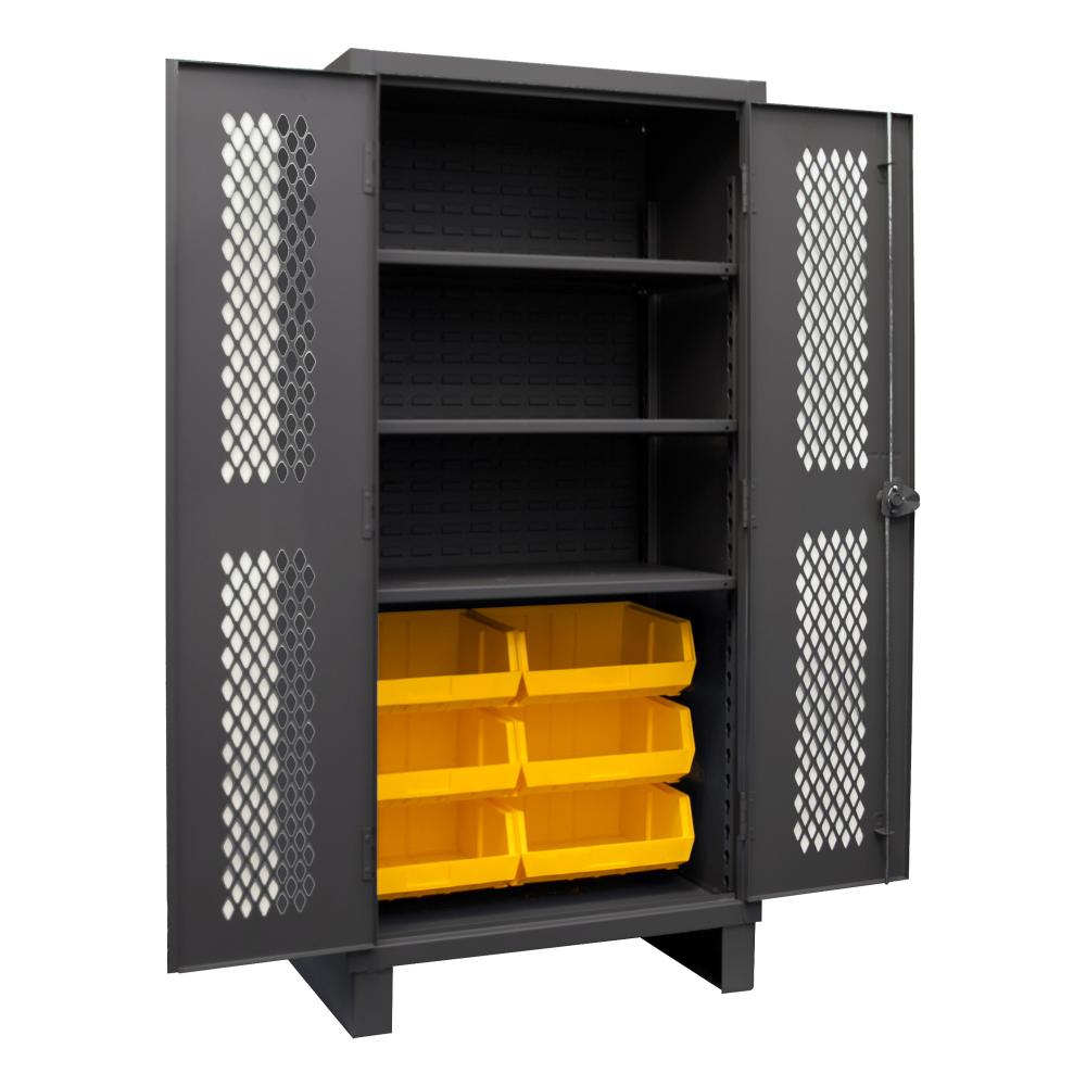 Ventilated Cabinet, 3 Shelves, 6 Bins Ventilated Cabinet, 3 Shelves, 6 Bins