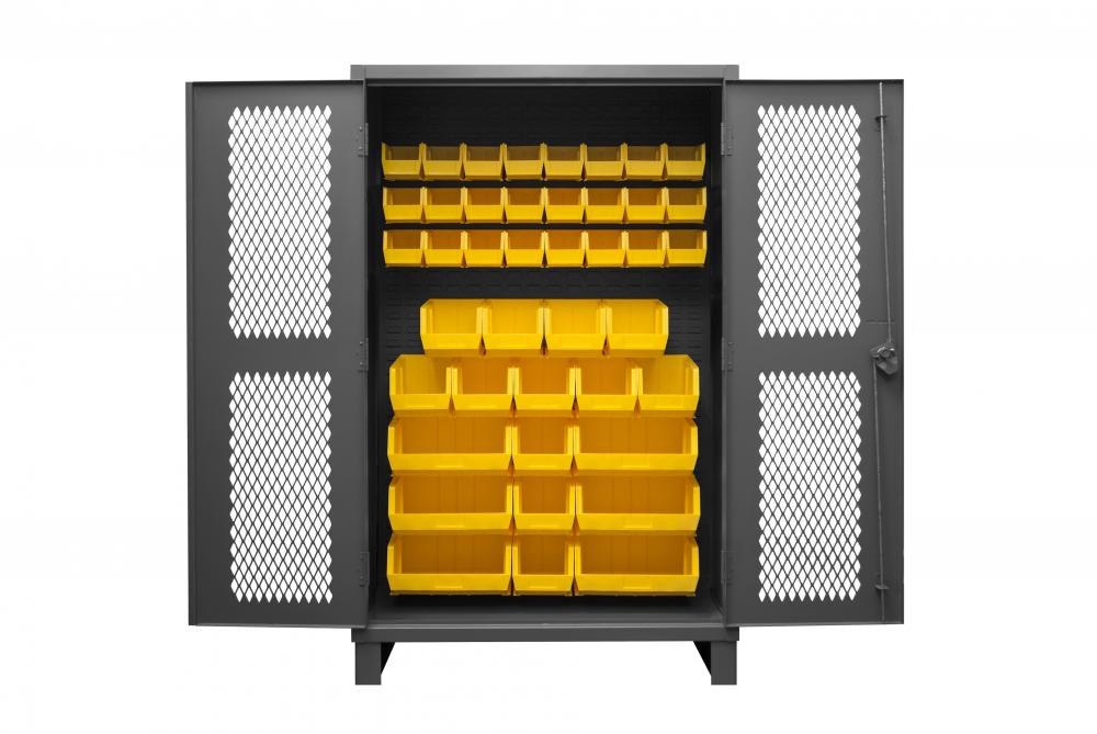 Ventilated Cabinet, 42 Yellow Bins Ventilated Cabinet, 42 Yellow Bins