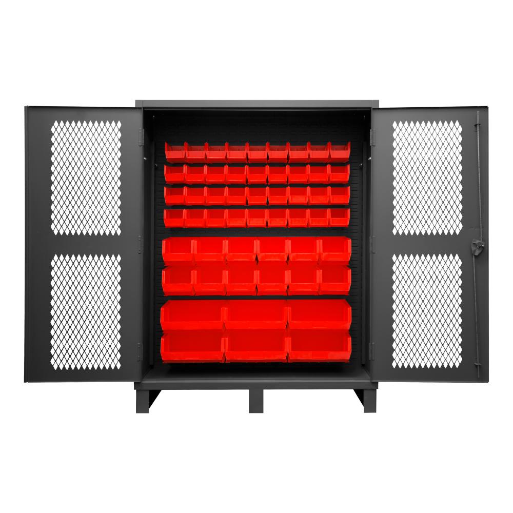 Ventilated Cabinet, 54 Red Bins Ventilated Cabinet, 54 Red Bins
