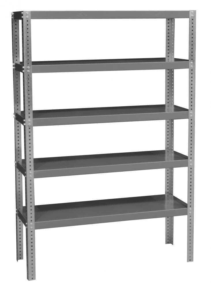 Heavy Duty Shelving, 5 Shelves, Gray Heavy Duty Shelving, 5 Shelves, Gray