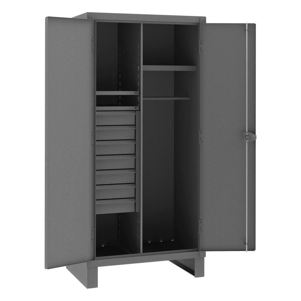 Wardrobe Cabinet, 3 Shelves, 7 Drawers
