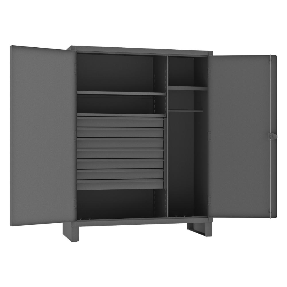 Wardrobe Cabinet, 3 Shelves, 7 Drawers