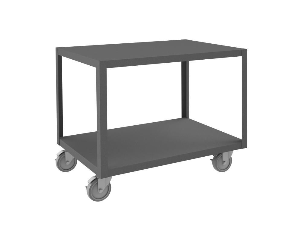 High Deck Mobile Table, 2 Shelves