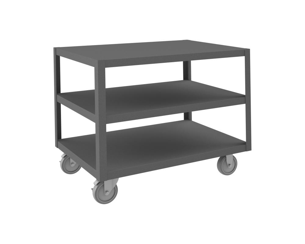 High Deck Mobile Table, 3 Shelves