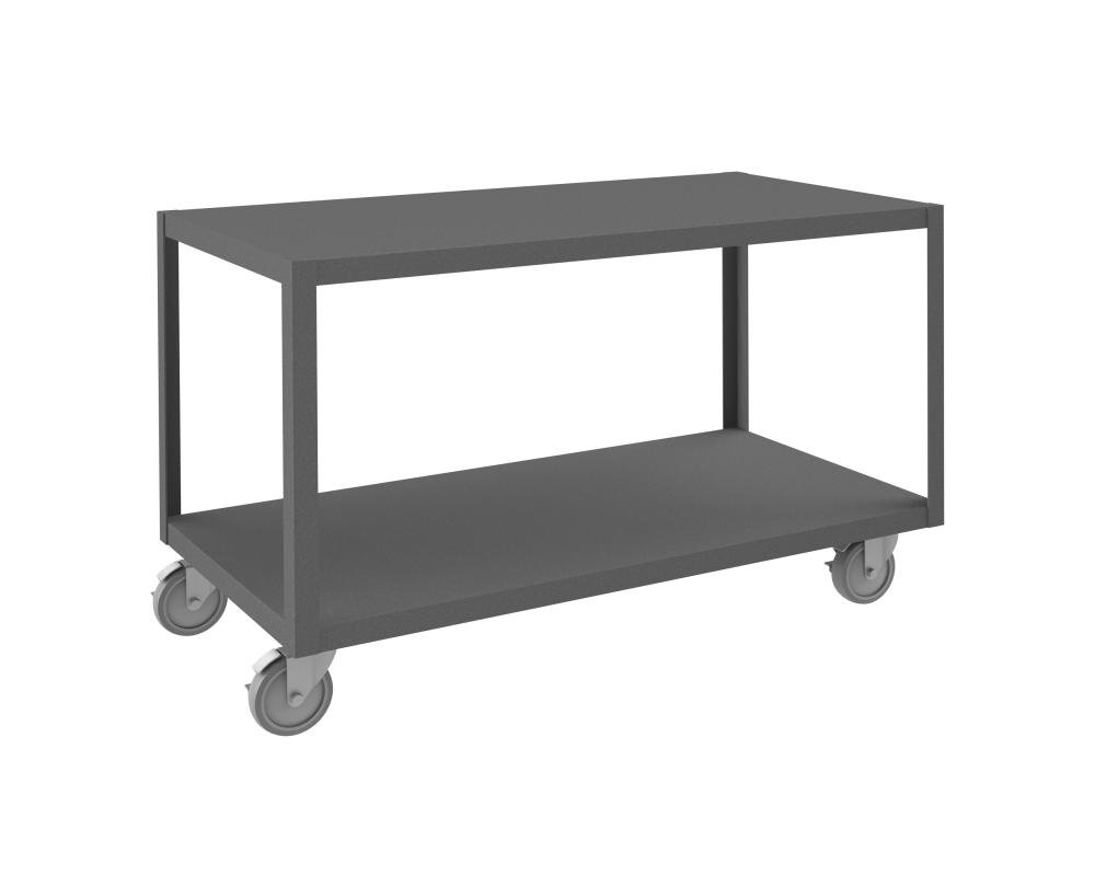 High Deck Mobile Table, 2 Shelves