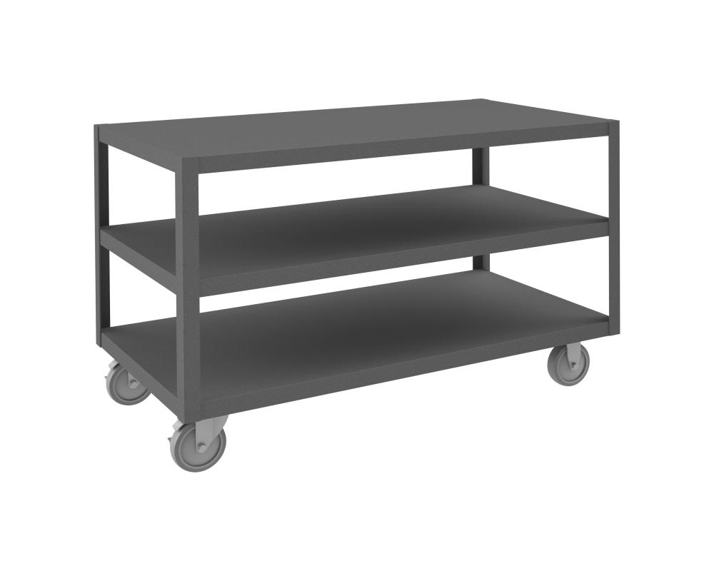 High Deck Mobile Table, 3 Shelves