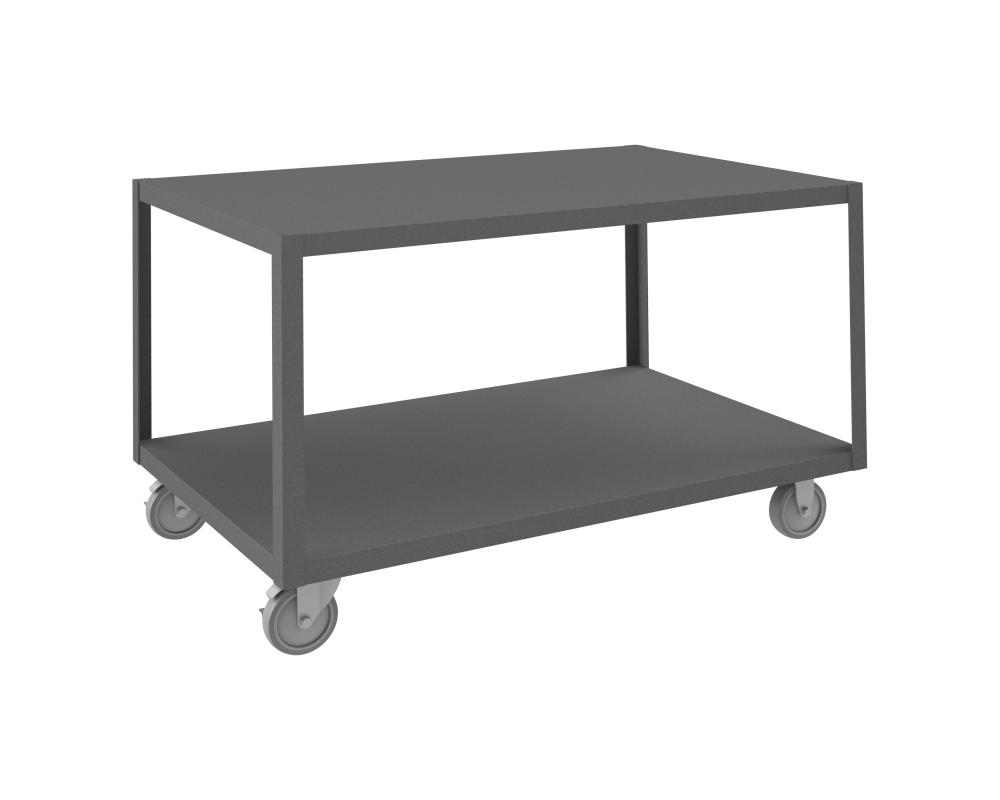 High Deck Mobile Table, 2 Shelves