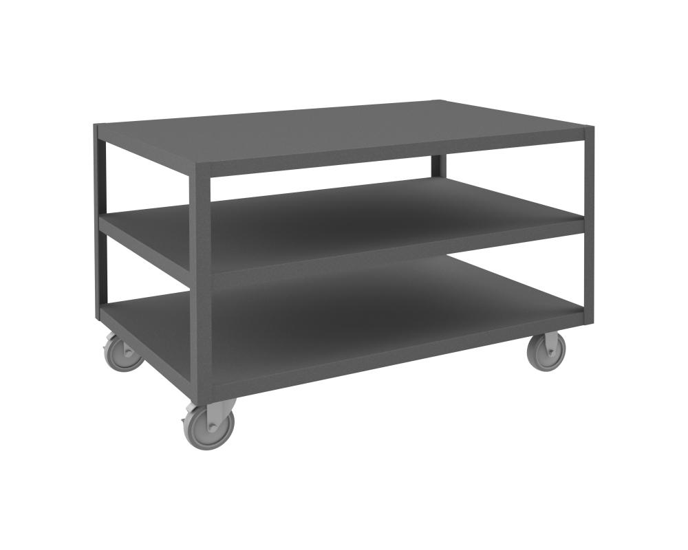 High Deck Mobile Table, 3 Shelves