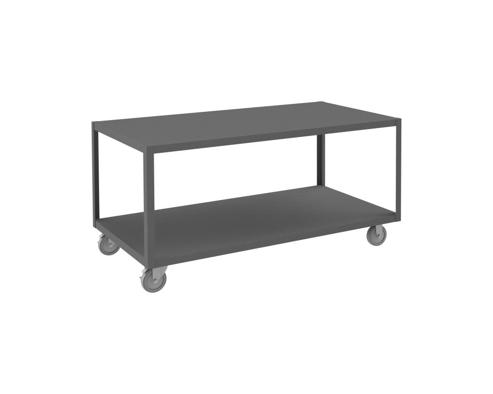 High Deck Mobile Table, 2 Shelves