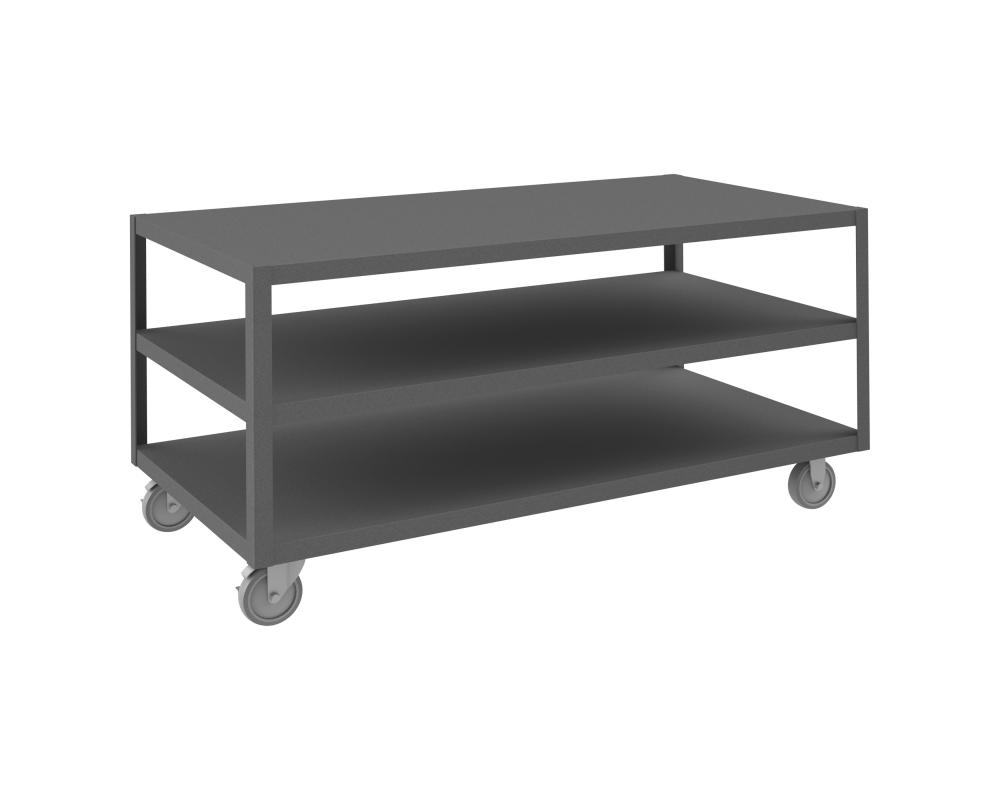 High Deck Mobile Table, 3 Shelves