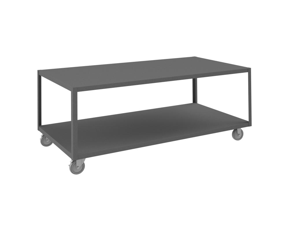 High Deck Mobile Table, 2 Shelves