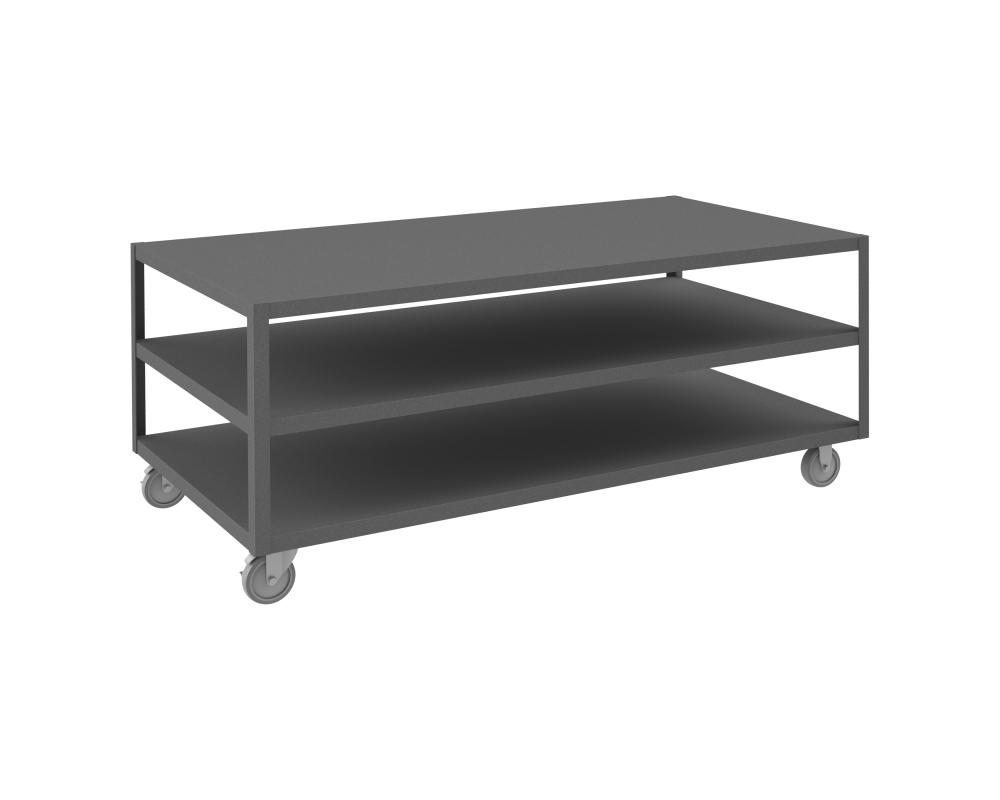 High Deck Mobile Table, 3 Shelves