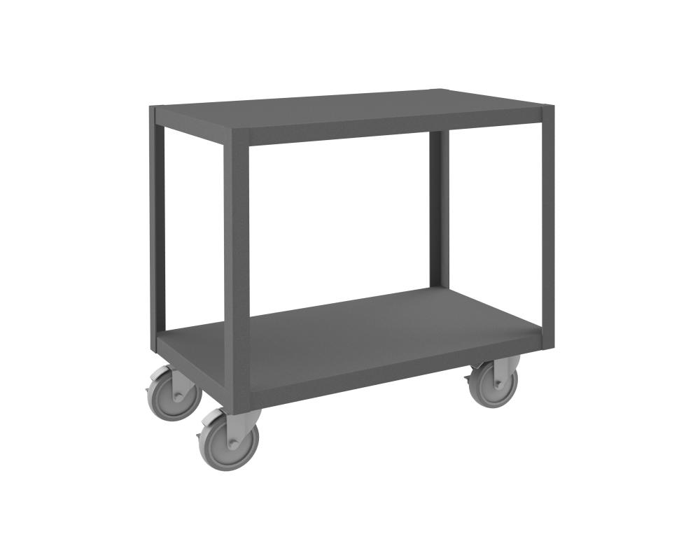 High Deck Mobile Table, 2 Shelves