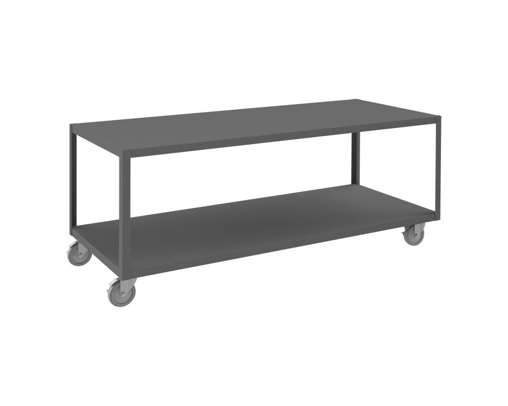 High Deck Mobile Table, 2 Shelves