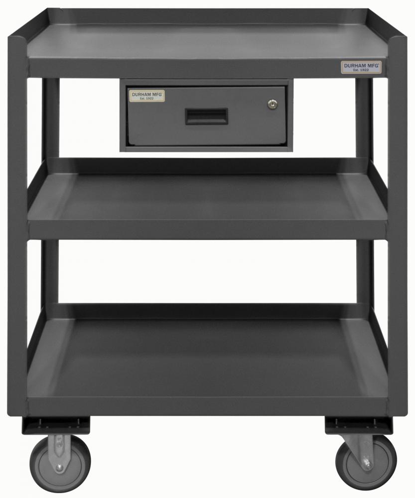 Portable Shop Desk, 3 Shelf, 1 Drawer