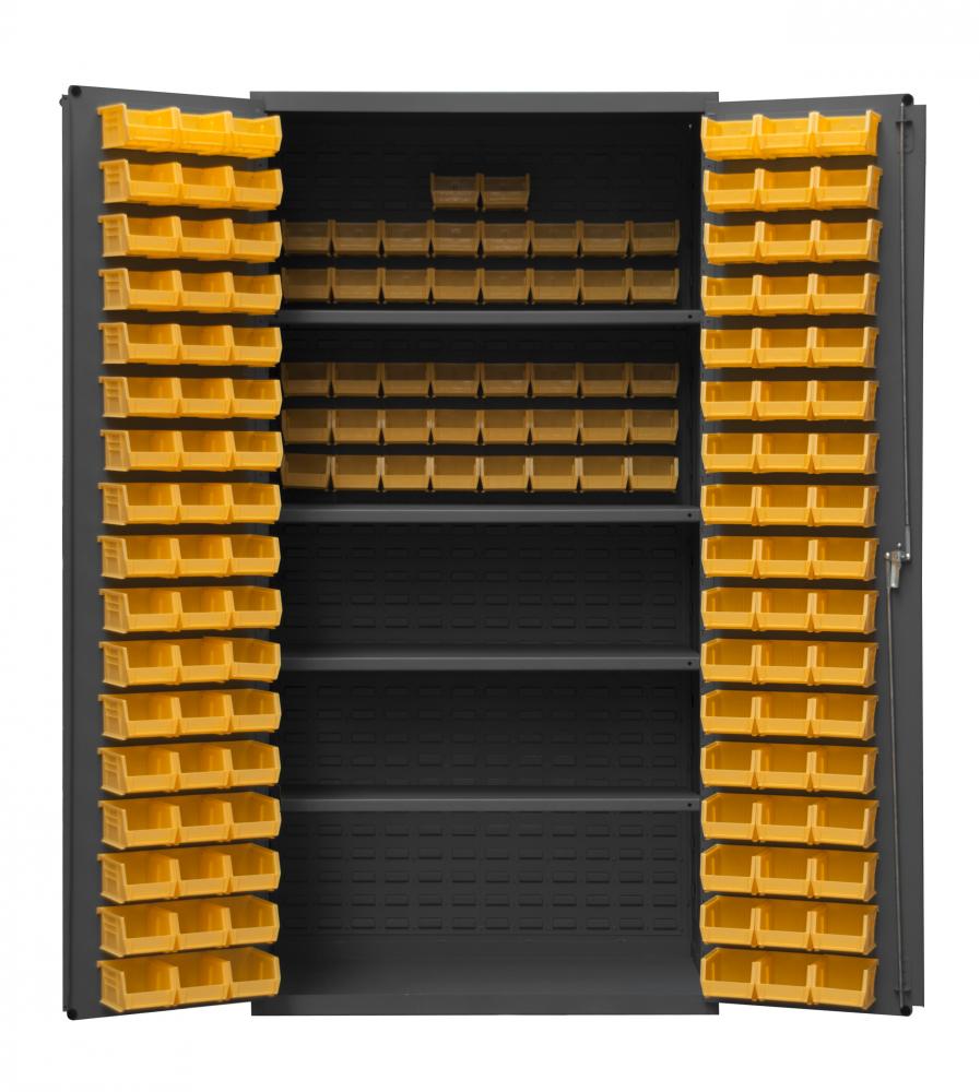 Cabinet, 4 Shelves, 144 Yellow Bins Cabinet, 4 Shelves, 144 Yellow Bins