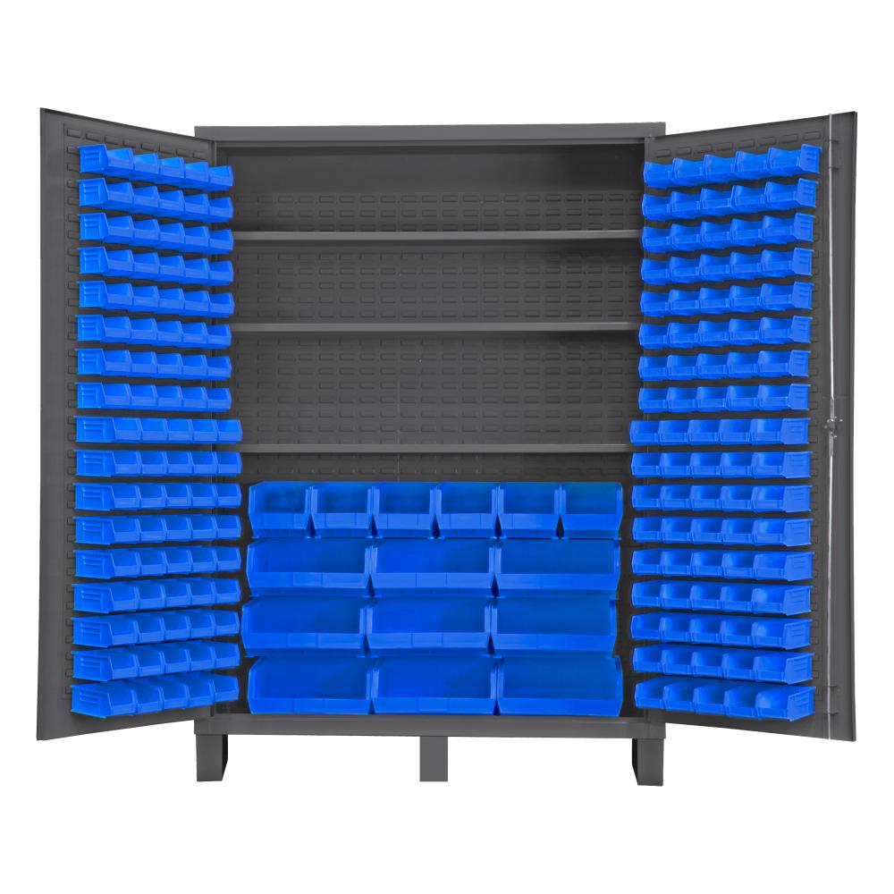 Cabinet, 3 Shelves, 185 Blue Bins Cabinet, 3 Shelves, 185 Blue Bins