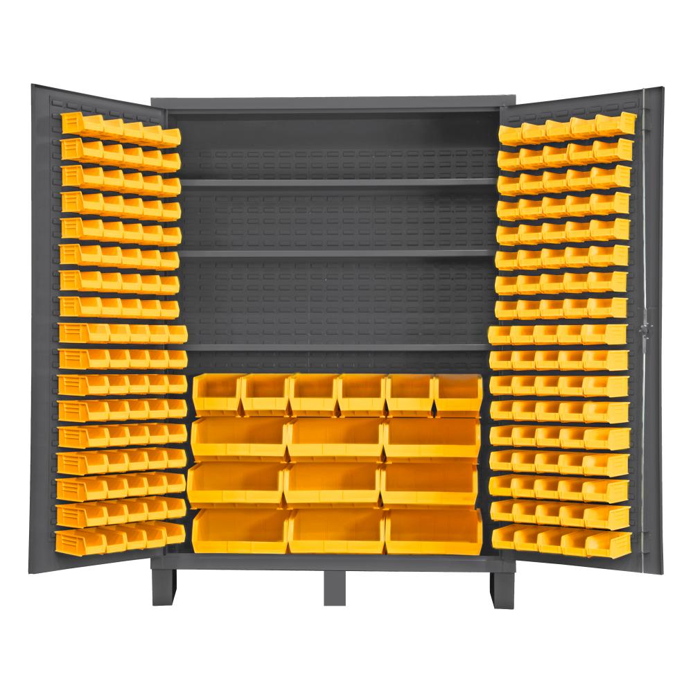 Cabinet, 3 Shelves, 185 Yellow Bins Cabinet, 3 Shelves, 185 Yellow Bins