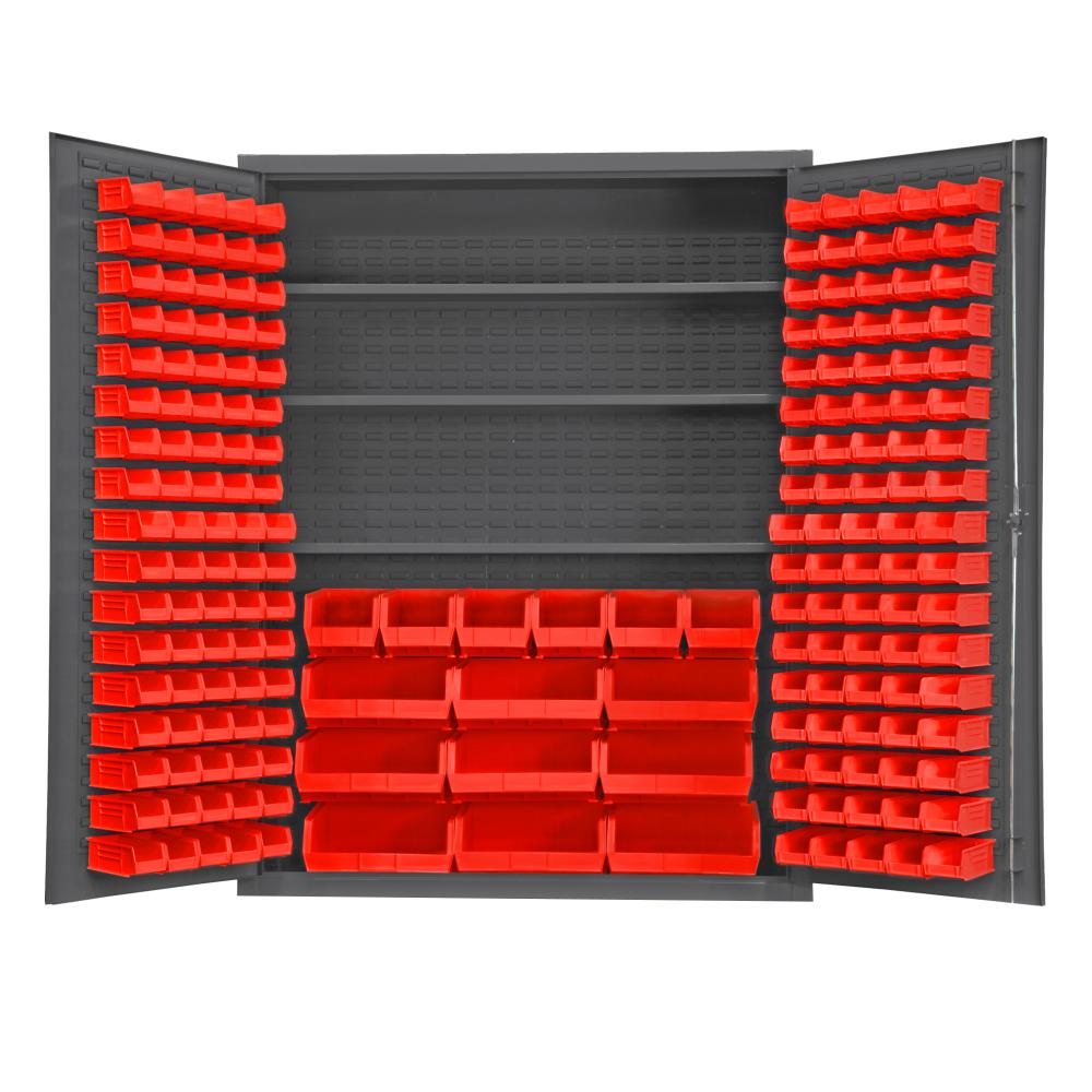 Cabinet, 3 Shelves, 185 Red Bins Cabinet, 3 Shelves, 185 Red Bins