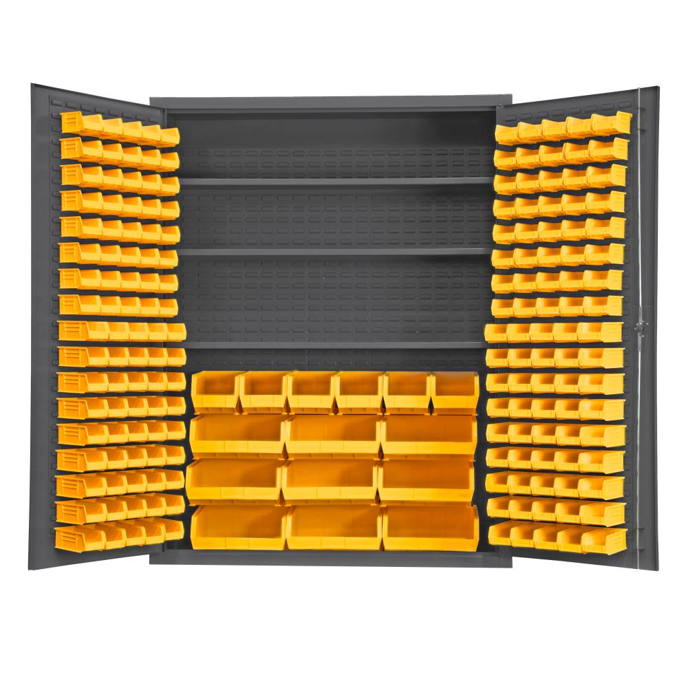 Cabinet, 3 Shelves, 185 Yellow Bins Cabinet, 3 Shelves, 185 Yellow Bins