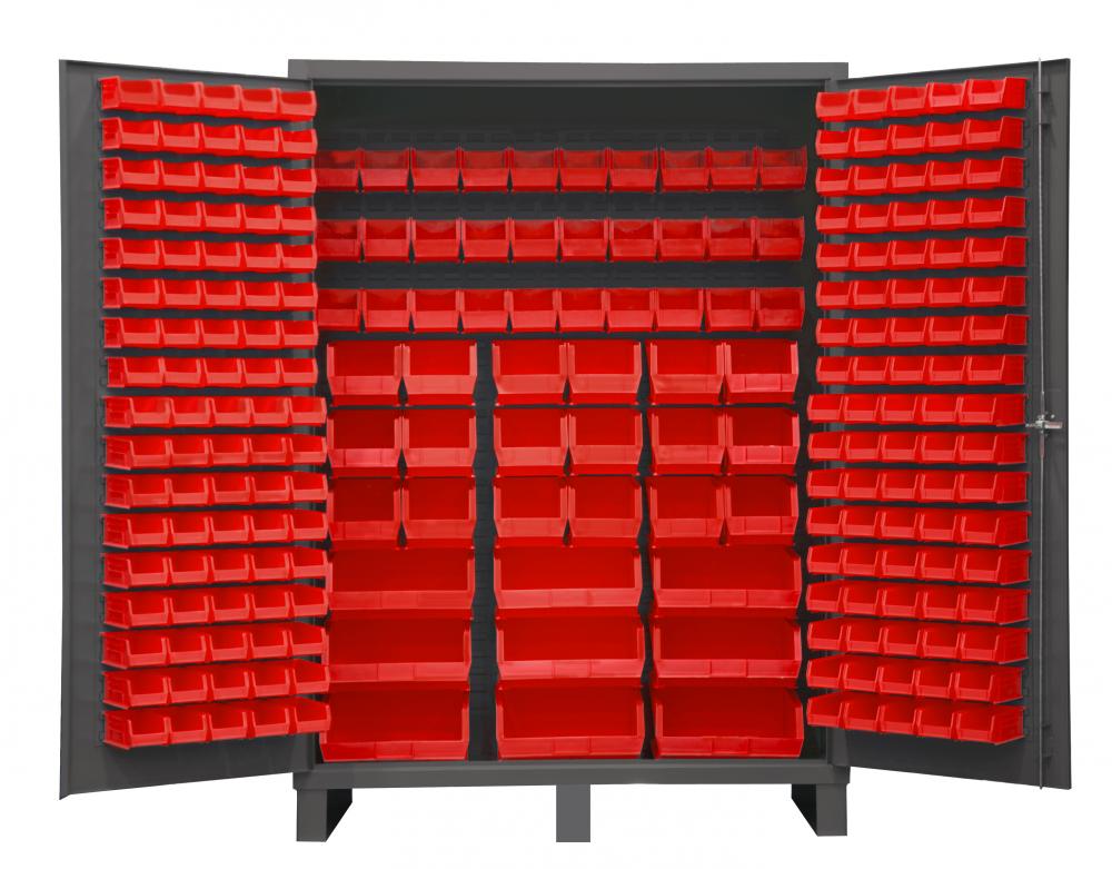 Cabinet, 227 Red Bins Cabinet, 227 Red Bins