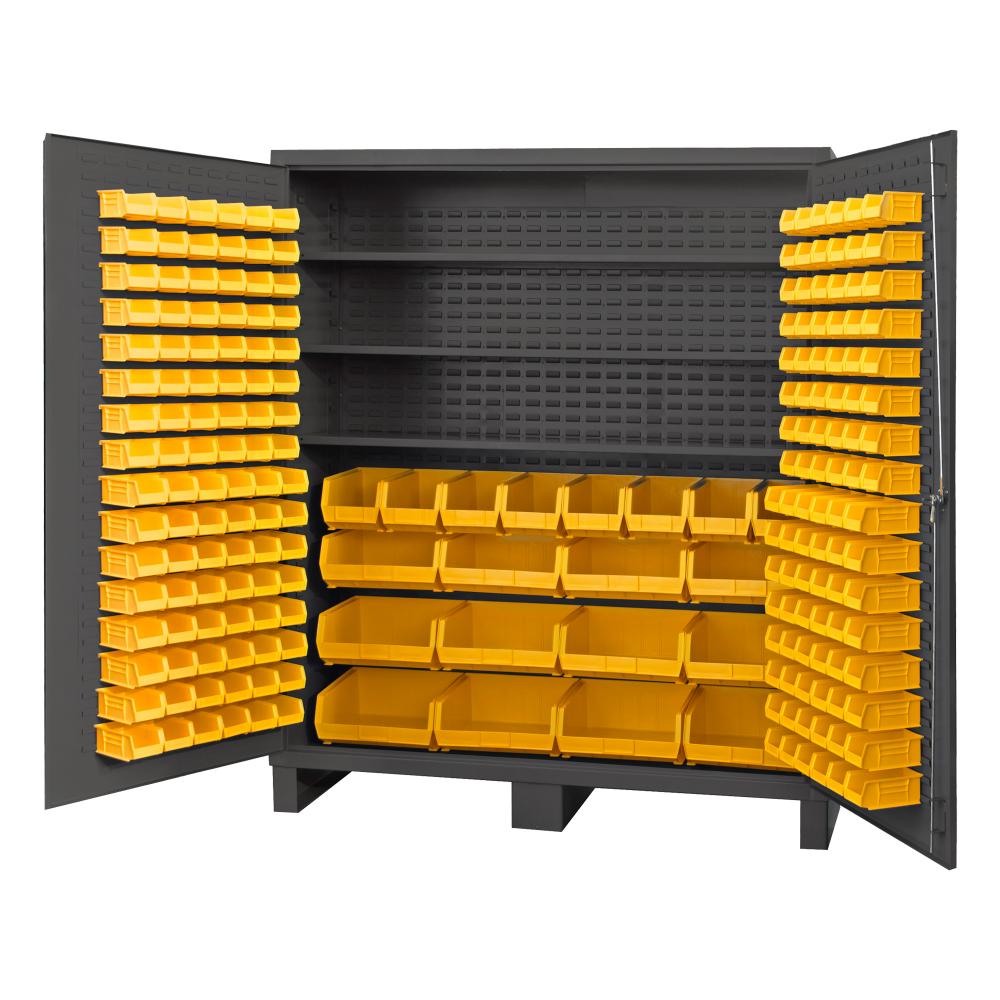 Cabinet, 3 Shelves, 216 Yellow Bins Cabinet, 3 Shelves, 216 Yellow Bins