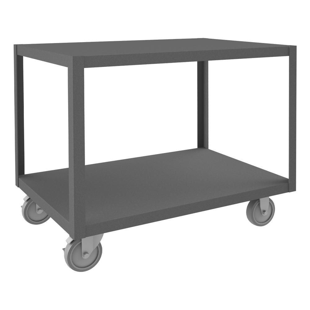 High Deck Mobile Table, 2 Shelves