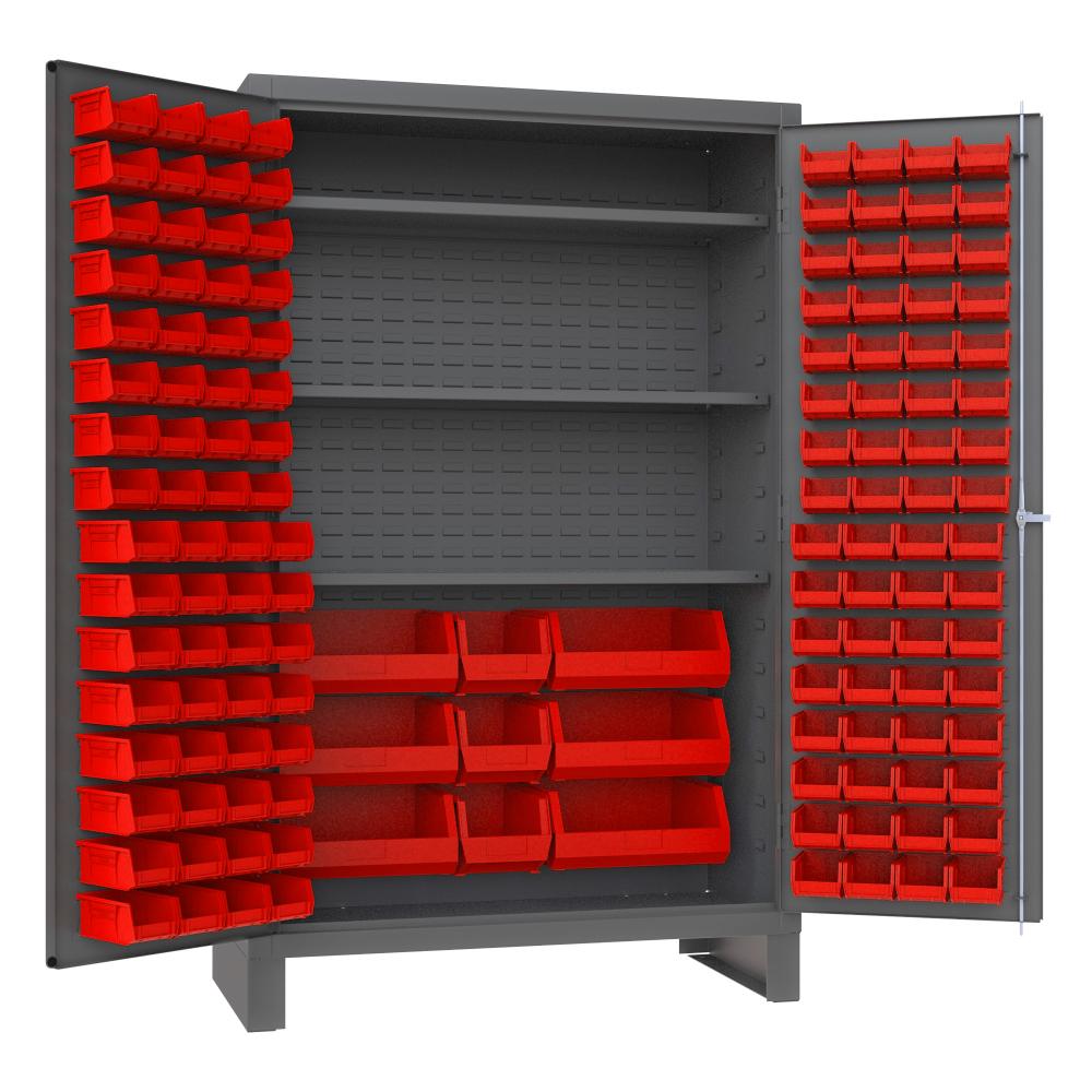 Cabinet, 3 Shelves, 137 Red Bins Cabinet, 3 Shelves, 137 Red Bins