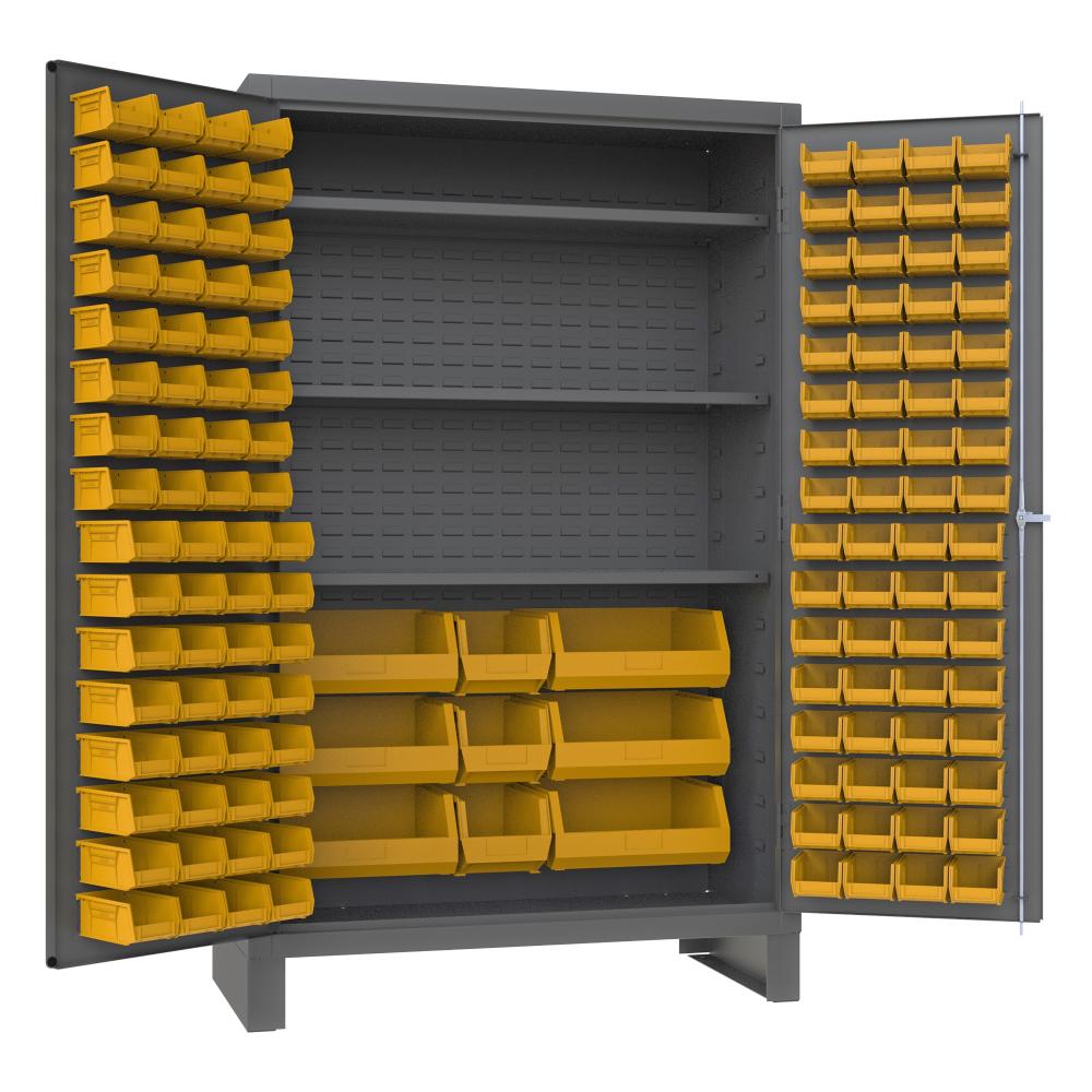 Cabinet, 3 Shelves, 137 Yellow Bins Cabinet, 3 Shelves, 137 Yellow Bins
