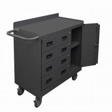 Durham Manufacturing 2211A-TH-LU-95 - Mobile Bench Cabinet, Hard Board Top