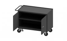 Durham Manufacturing 3412-TH-FL-95 - Mobile Bench Cabinet, Hard Board Top