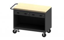 Durham Manufacturing 3414-RM-FL-95 - Mobile Bench Cabinet, 2 Drawer, Mat