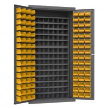 Durham Manufacturing 3501-DLP-72/40B-96-95 - Cabinet, 96 Yellow Bins, 112 Steel Bins