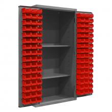 Durham Manufacturing 3501-DLP-PB-96-2S-1795 - Pegboard Cabinet, 2 Shelves, 96 Bins