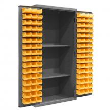 Durham Manufacturing 3501-DLP-PB-96-2S-95 - Pegboard Cabinet, 2 Shelves, 96 Bins