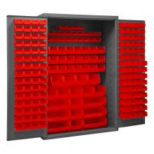 Durham Manufacturing 3502-186-1795 - Cabinet, 186 Red Bins