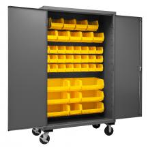 Durham Manufacturing 3502M-BLP-42-95 - Mobile Cabinet, 42 Yellow Bins